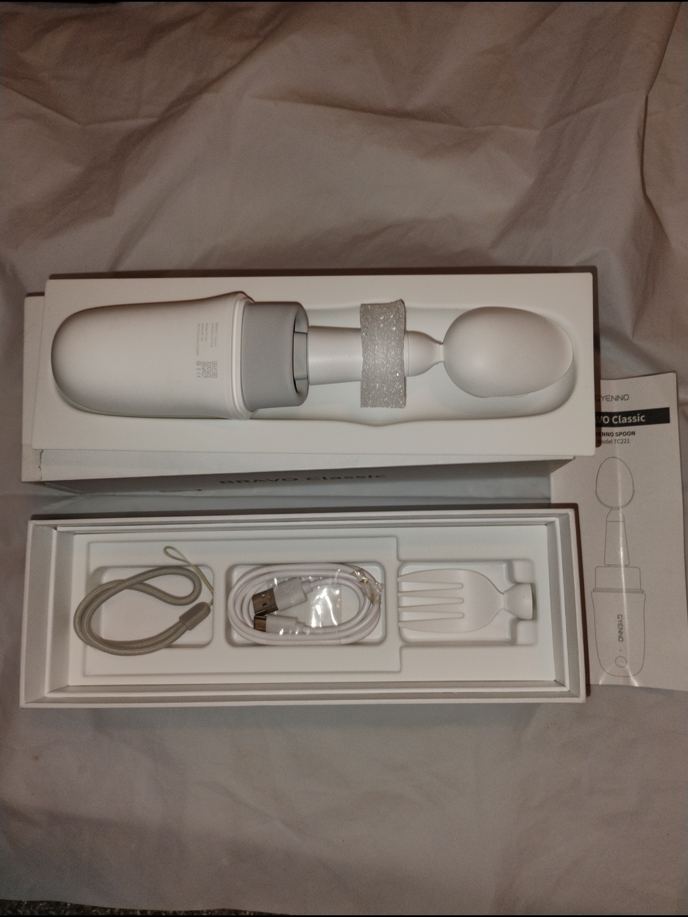 Classic BRAVO White GYENNO BRAVO Series - Eat with Ease Parkinson’s Utensil